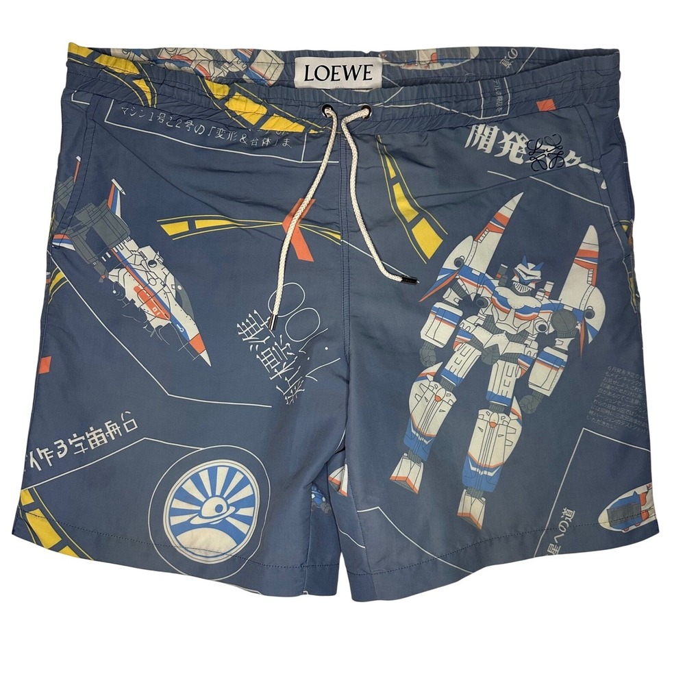 LOEWE Gundam Swim Shorts Mens XL IT 48 Bandai Italian Beachwear Luxury